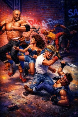 Streets of Rage 2 Video Game Poster – Classic Beat-Em-Up Action Art