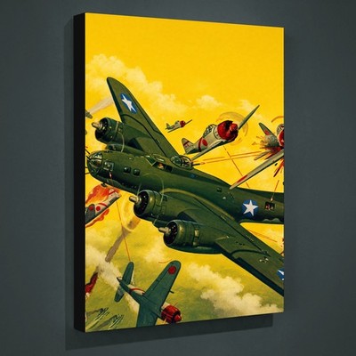 Rudolph Belarski Army-Navy Flying Stories 1943 Canvas Wall Art 24x32 Stretched