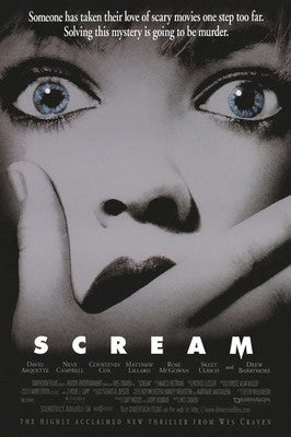 Scream 1996 Movie Poster - Horror Classic Thriller Film Art