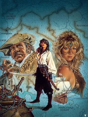 MINROTHAD GUILDS BY CLYDE CALDWELL POSTER D&D FANTASY 1988 WALLART VIBRANT
