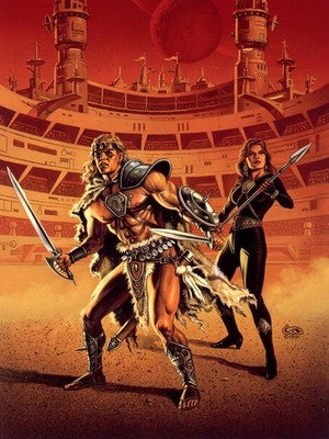 ON ARENA THE HUNTER BY CLYDE CALDWELL POSTER FANTASY SHARP-DETAIL WALLART