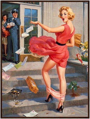 Mail Call by Art Frahm (1958) - Framed Poster