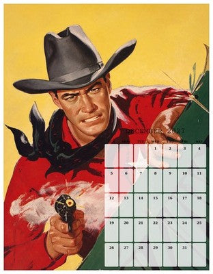 2027 Sam Cherry - Pulp Western Wall Calendar Pin-Up Vintage 6