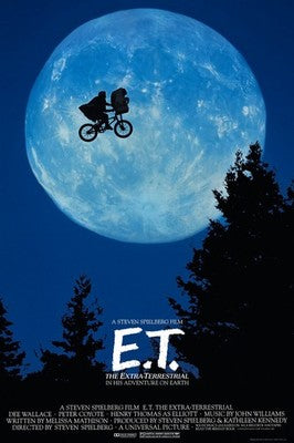 E.T. the Extra-Terrestrial Movie Poster 1982 Steven Spielberg
