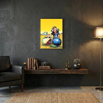 Edward Valigursky Amazing Science Fiction Puppy Canvas Wall Art 24x32 Stretched 4