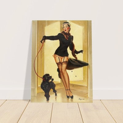 Gil Elvgren Skirting the Issue (1952) Vintage Pin-Up Poster 2