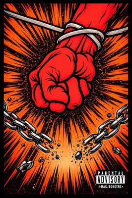 Metallica St Anger Album Poster – Fist Breaking Chains Icon Wall Art Decor