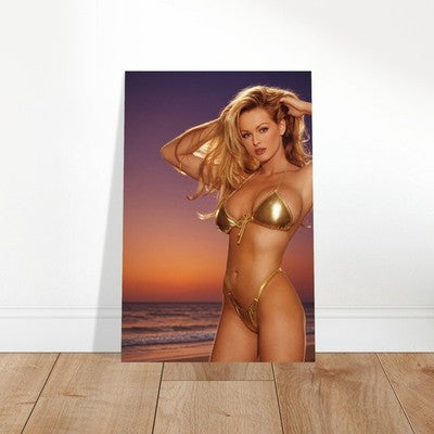 Playboy 1999-07 Poster – Golden Bikini Beach Model Cover Art 2