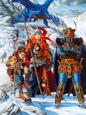 Dragonlance Dragons of Winter Night Larry Elmore D&D Poster 1985 Wall Art