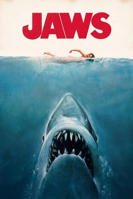 Jaws 1975 Movie Poster - Classic Thriller Film Art Print