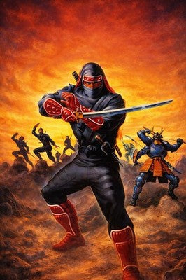 Shinobi 3 Sega Genesis Poster - Ninja Warrior Retro Video Game Wall Art Decor