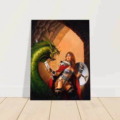SLITHER BY CLYDE CALDWELL POSTER D&D FANTASY DRAGON ART VIBRANT 2