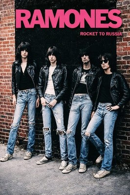 Ramones Rocket to Russia Album Poster – Punk Rock Icons Leather Jackets