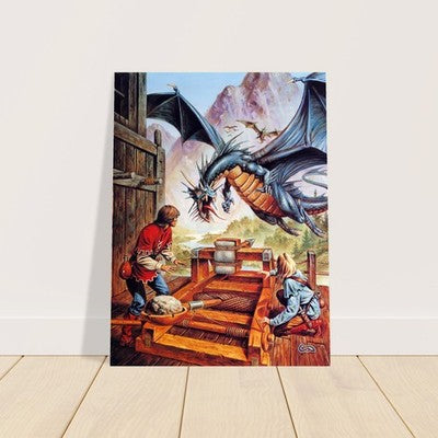 CLAW OF THE DRAGON BY CLYDE CALDWELL POSTER FANTASY WALLART VIBRANT 2