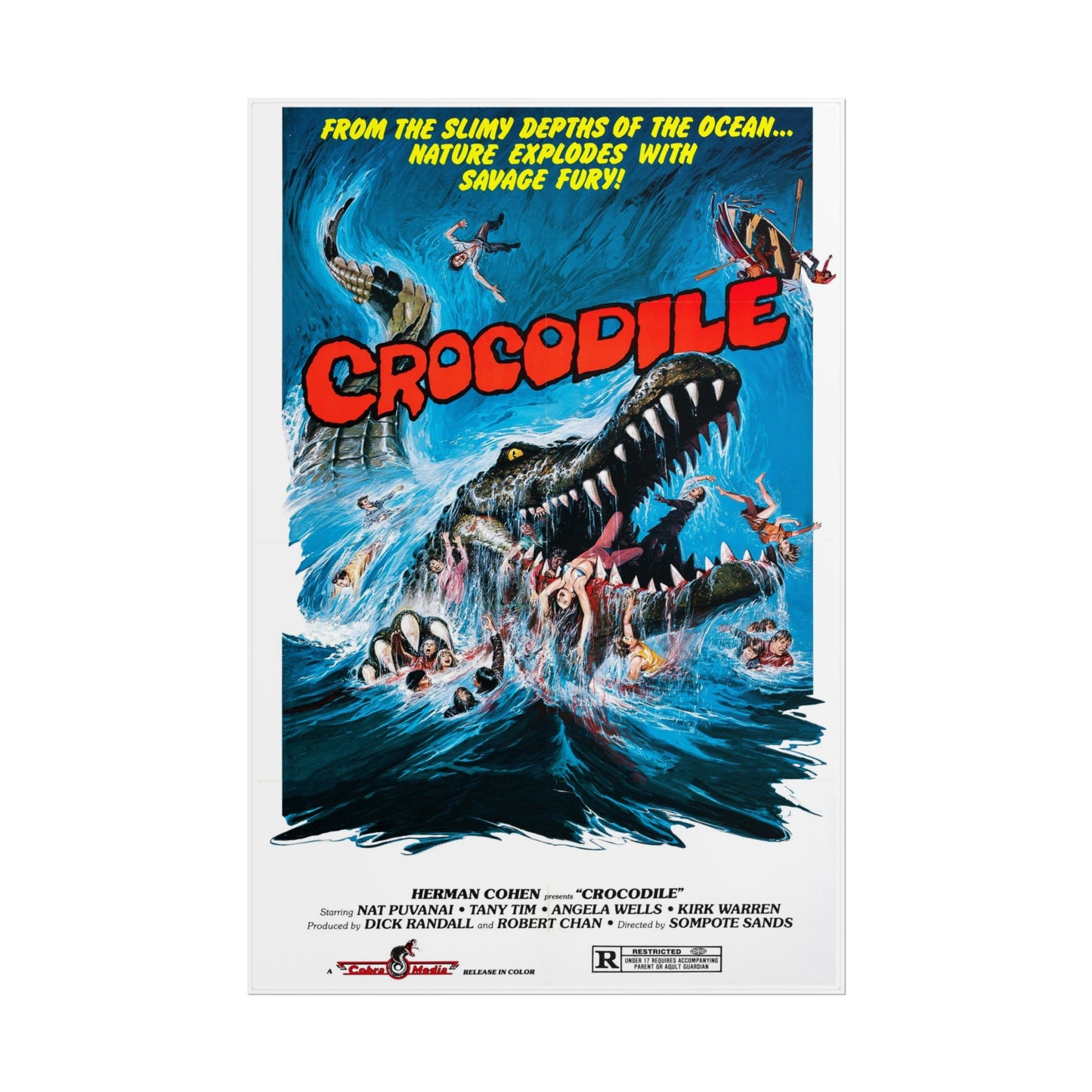 Crocodile Movie Poster – Re-Print of One Sheet (1981) | Cult Horror Classic