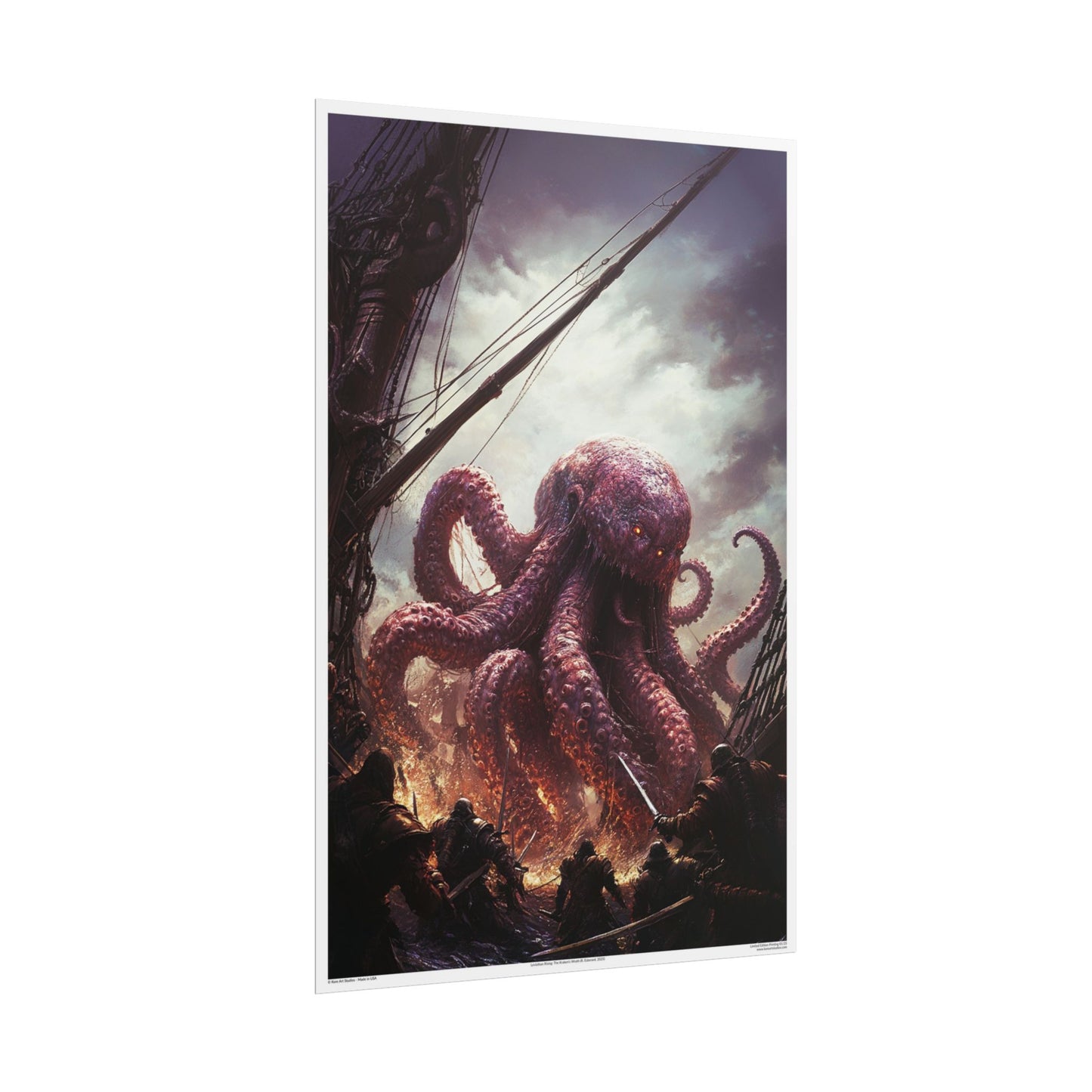 Leviathan Rising: The Kraken’s Wrath by Kore Art Studios (2023) 24x36 Print - Limited Edition Poster xx/25