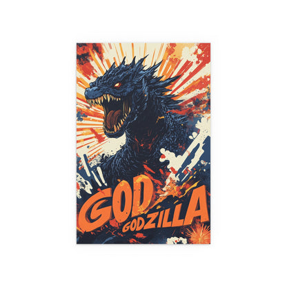 Godzilla Poster II – Retro Japanese Kaiju Artwork Inspired by Showa-Era