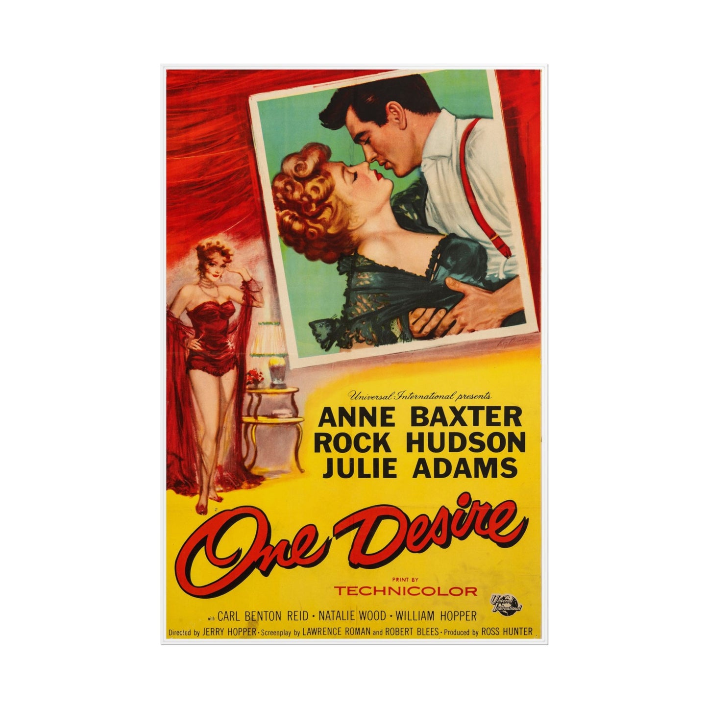 One Desire Movie Poster – Re-Print of 1955 Film Artwork | Universal