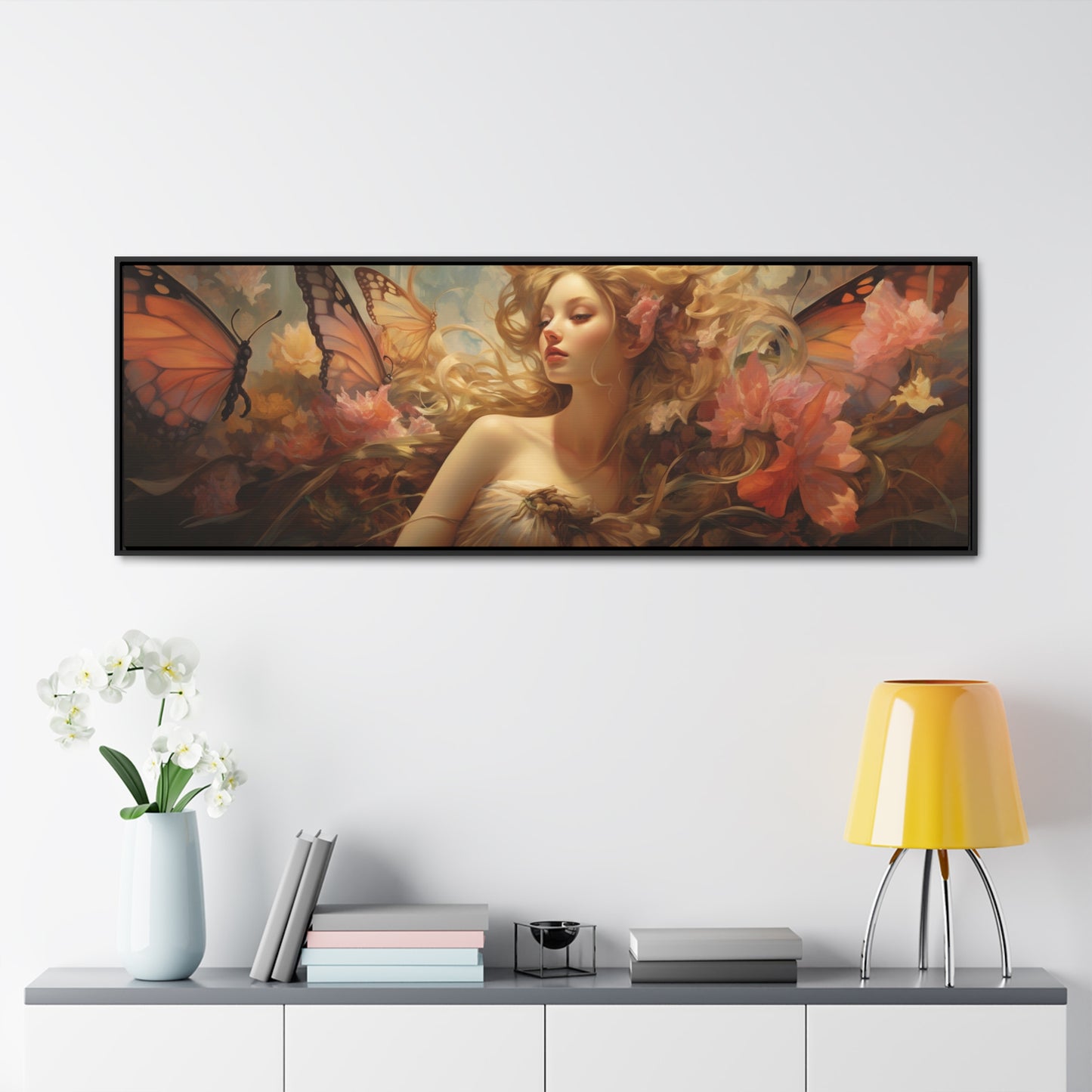 Adelaide Hiebel Inspiration – "Floral Reverie" | Romantic Wide Canvas Art