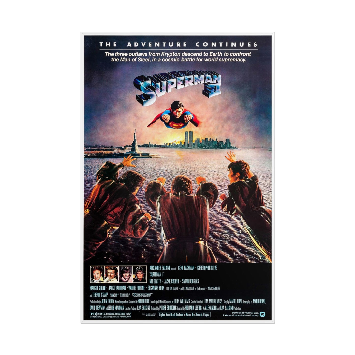 Superman II Poster – Warner Bros. (1981) | Christopher Reeve & Gene Hackman