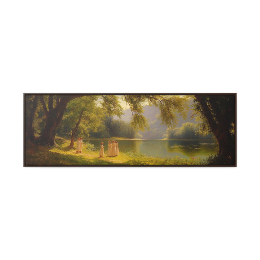 Adolphe William Bouguereau Inspiration – "Golden Serenity" | Romantic Landscape Wide Canvas Art