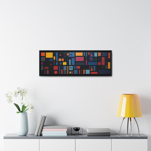 Ad Reinhardt Inspiration – "Geometric Balance" | Modern Abstract Wide Canvas Art