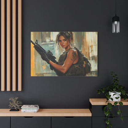 Elite Tactical Warrior Woman – Girls & Guns Kore Series Military Canvas Art