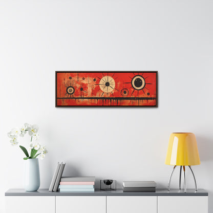 Adolph Gottlieb Inspiration – "Solar Echoes" | Abstract Expressionist Wide Canvas Art