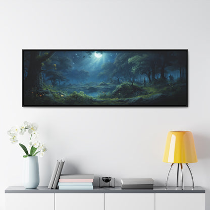 Adam Elsheimer Inspiration – "Moonlit Enchantment" | Mystical Wide Canvas Art