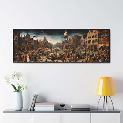 Abraham Brueghel Inspiration – "Festive Chaos" | Historical Wide Canvas Art