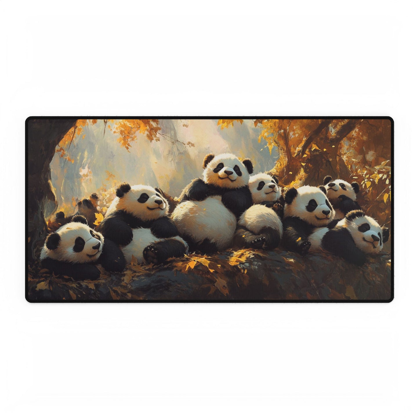 Sleeping Pandas Desk Mat / Mouse Pad – 31.5"x15.5", Cute & Cozy, Gaming & Office