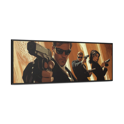 Adam Hughes Inspiration – "Agent Shadow" | Noir Action Wide Canvas Art