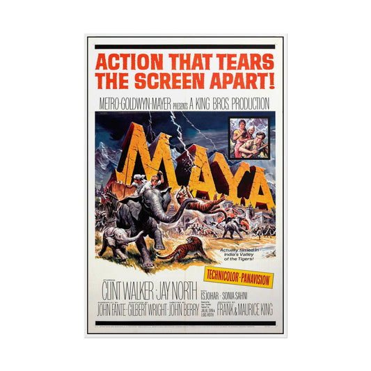 Maya Movie Poster – Re-Print of Vintage MGM One-Sheet (1966) | Adventure Classic