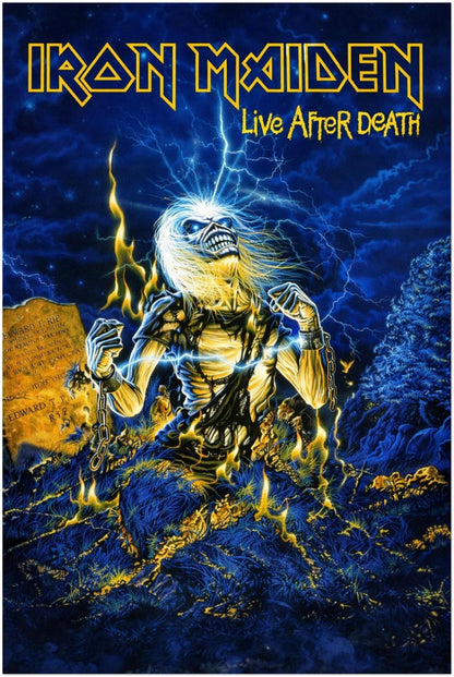 Iron Maiden - Live After Death Album Poster - Heavy Metal Art