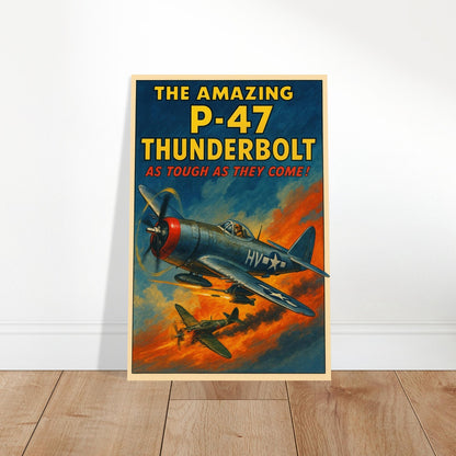 P-47 THUNDERBOLT FIGHTER POSTER - AS TOUGH AS THEY COME - FREE SHIPPING 2