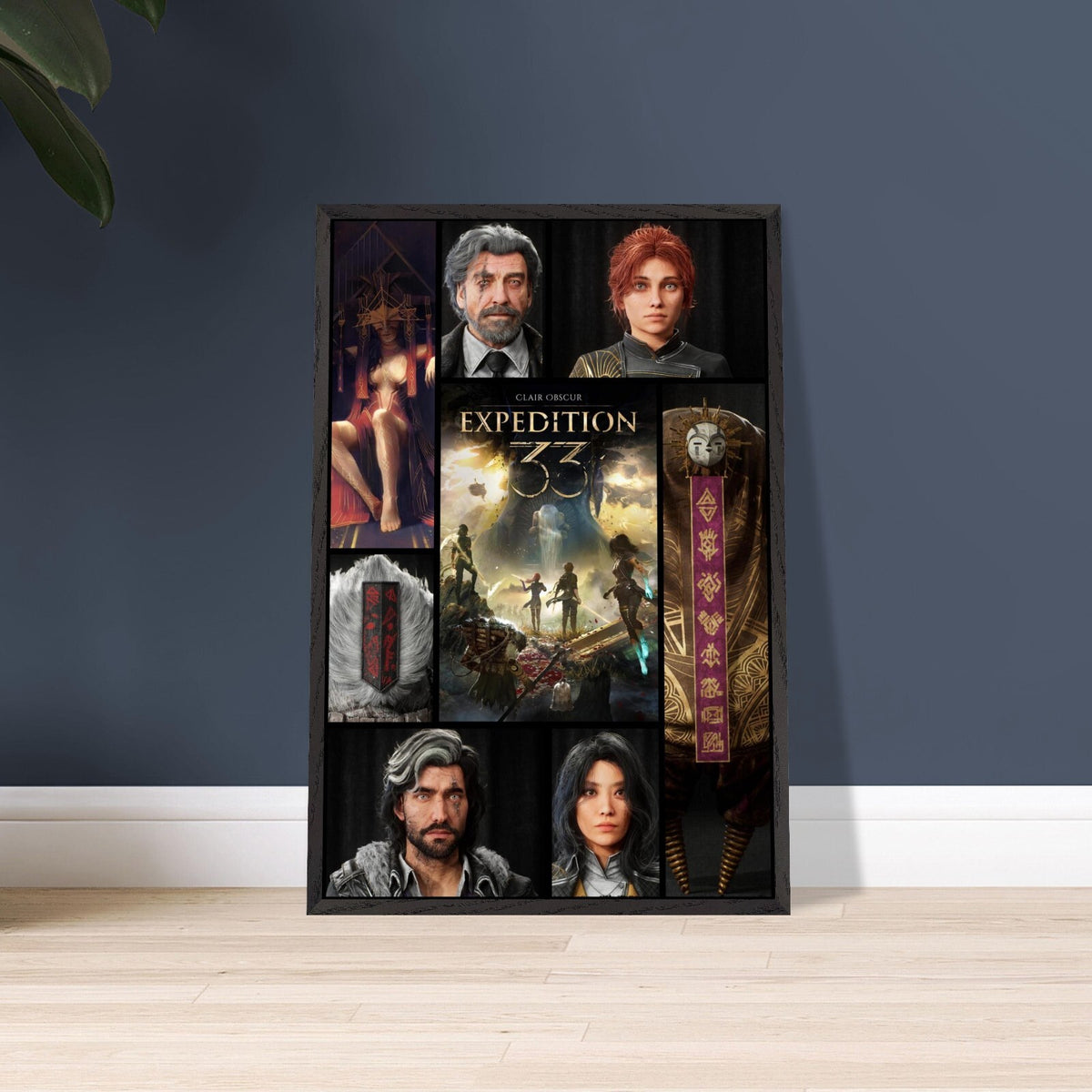 CLAIR OBSCUR EXPEDITION 33 CHARACTER COLLAGE 24X36 FRAMED POSTER - RPG GAMING AR 2