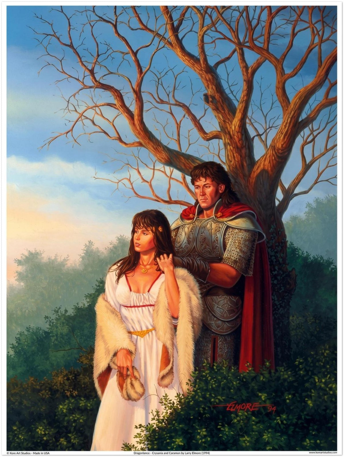 Dragonlance - Crysania and Caramon by Larry Elmore (1994)