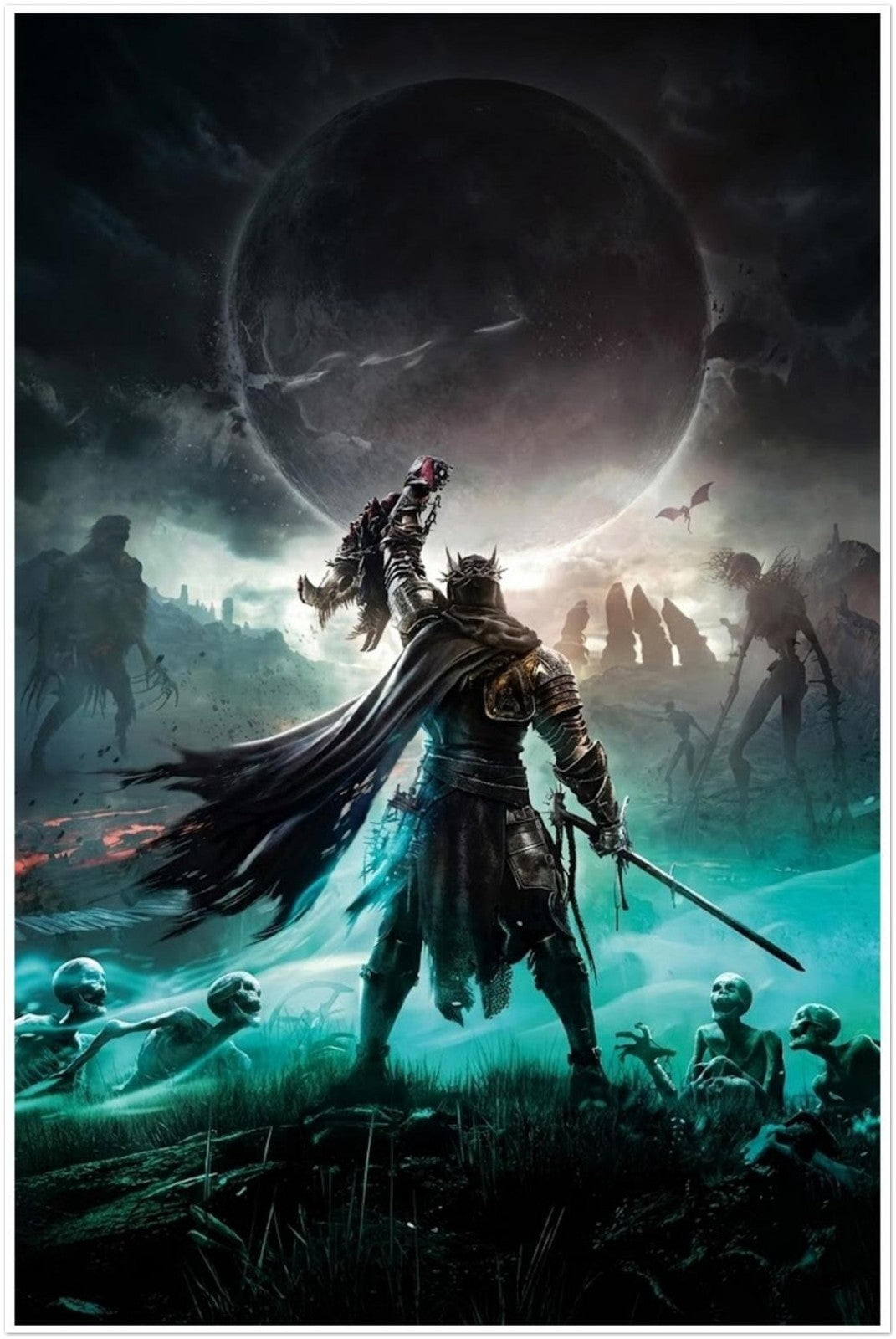 LORDS OF THE FALLEN POSTER PS5 GAME COVER ART DARK FANTASY UNDEAD WARRIOR SCENE