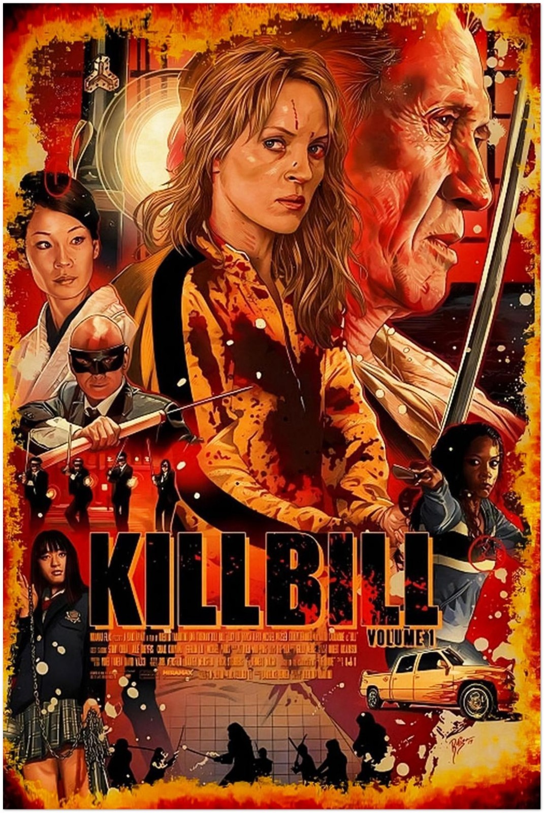 KILL BILL VOLUME 1 MOVIE POSTER QUENTIN TARANTINO UMA THURMAN REVENGE SAMURAI