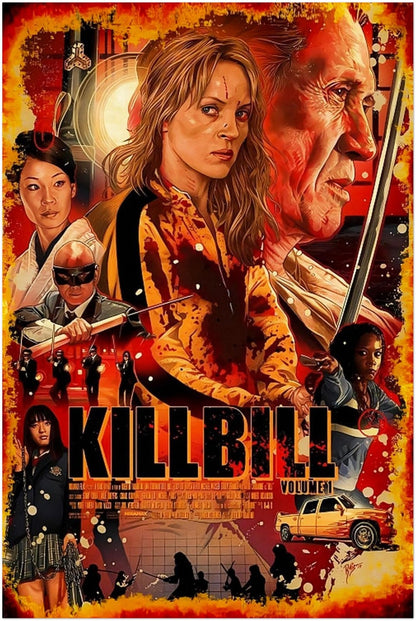 KILL BILL VOLUME 1 MOVIE POSTER QUENTIN TARANTINO UMA THURMAN REVENGE SAMURAI