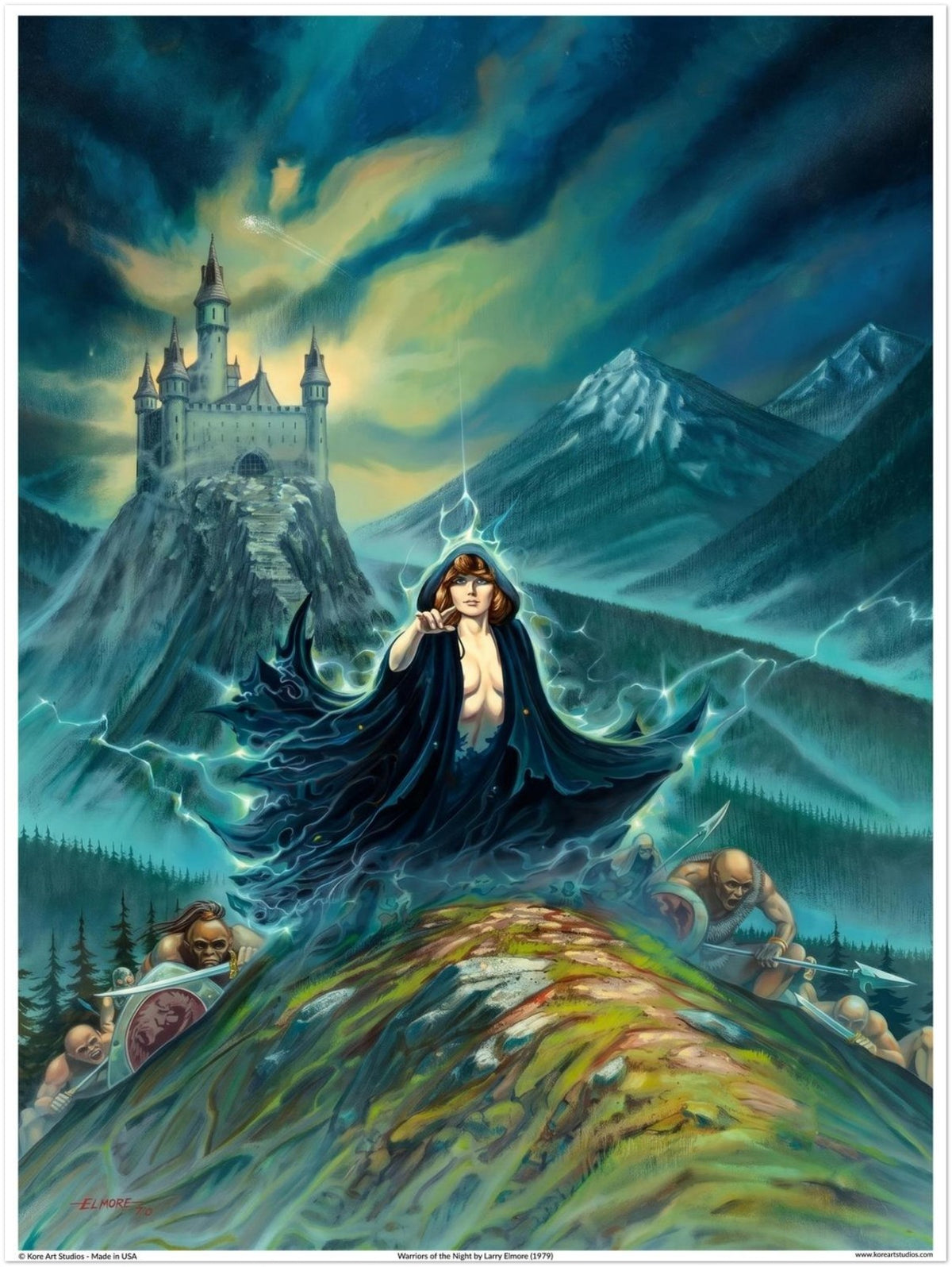 Larry Elmore Warriors of the Night Fantasy Art Poster Gothic Sorcery 1979