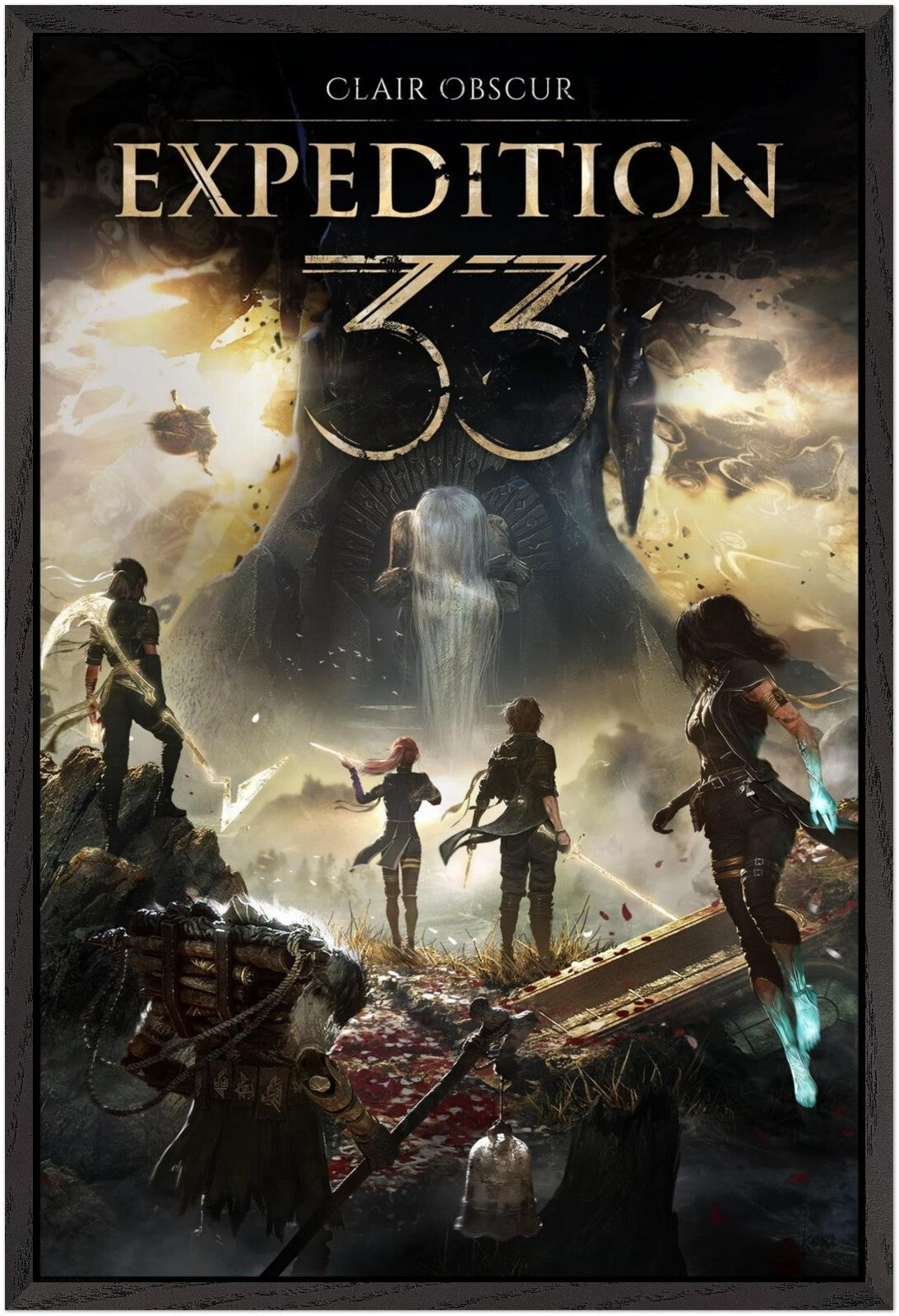 CLAIR OBSCUR EXPEDITION 33 GAMING POSTER 24X36 FRAMED POSTER - FANTASY RPG ART
