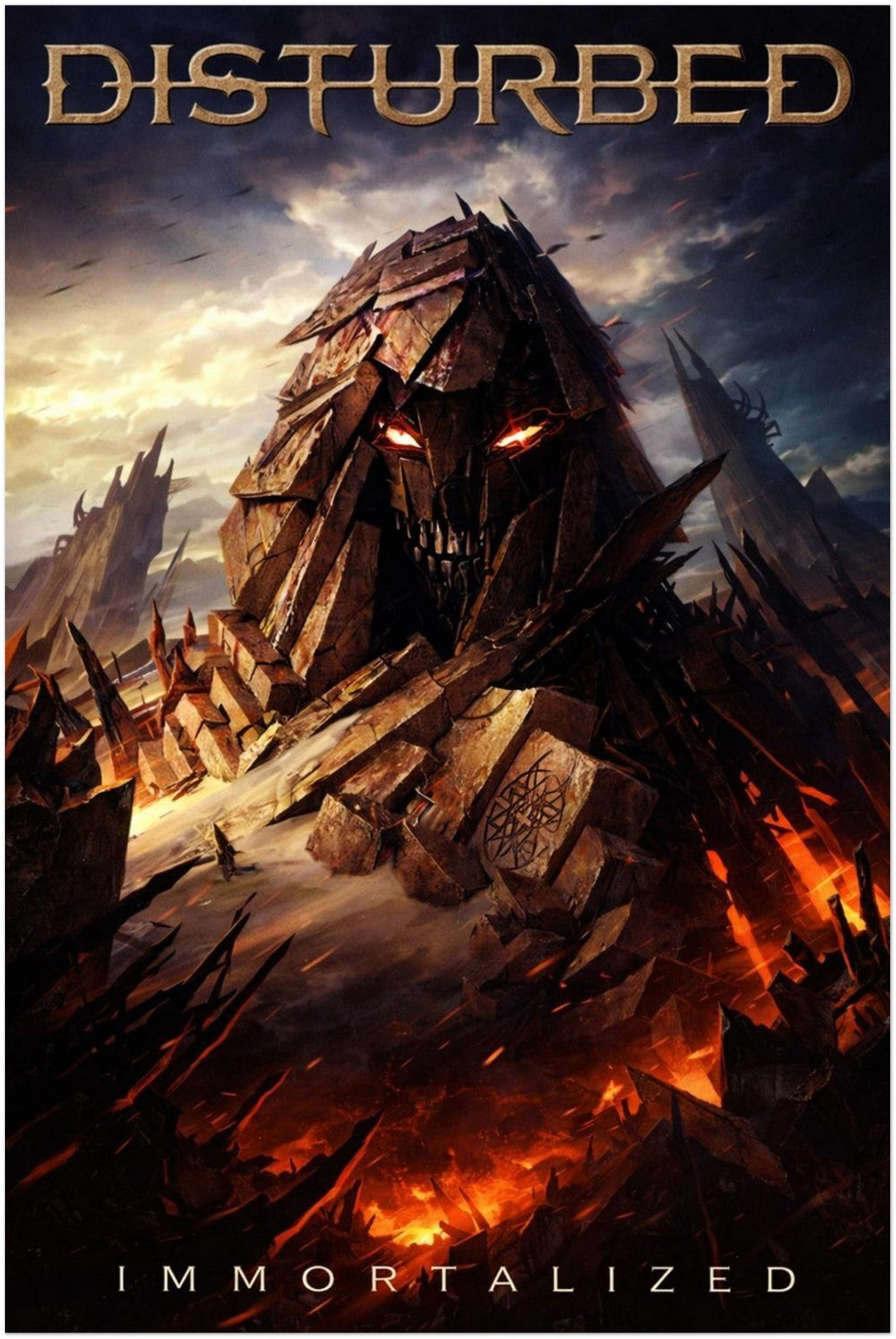Disturbed Poster – Immortalized – Modern Heavy Metal – Reprise Records