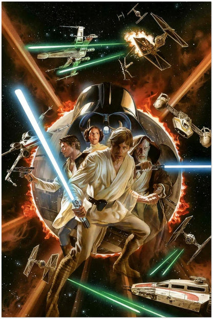 Aluminum Poster – Star Wars Tribute by Alex Ross – Epic Luke Skywalker