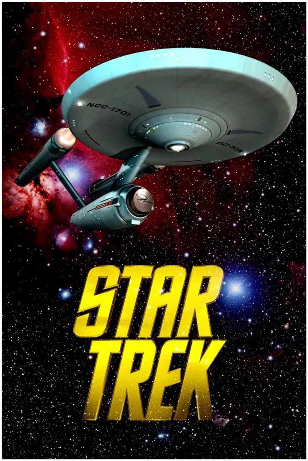 Star Trek Enterprise MOVIE POSTER Classic NCC-1701 Starship Scene Wall Art Print