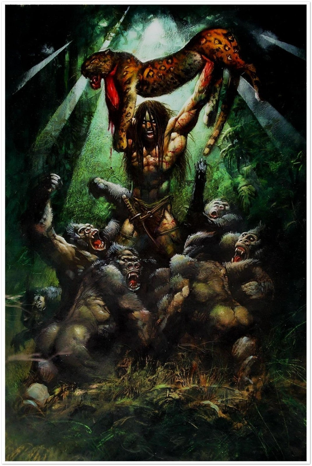 TARZAN SAVAGE TRIUMPH POSTER – SIMON BISLEY JUNGLE ART