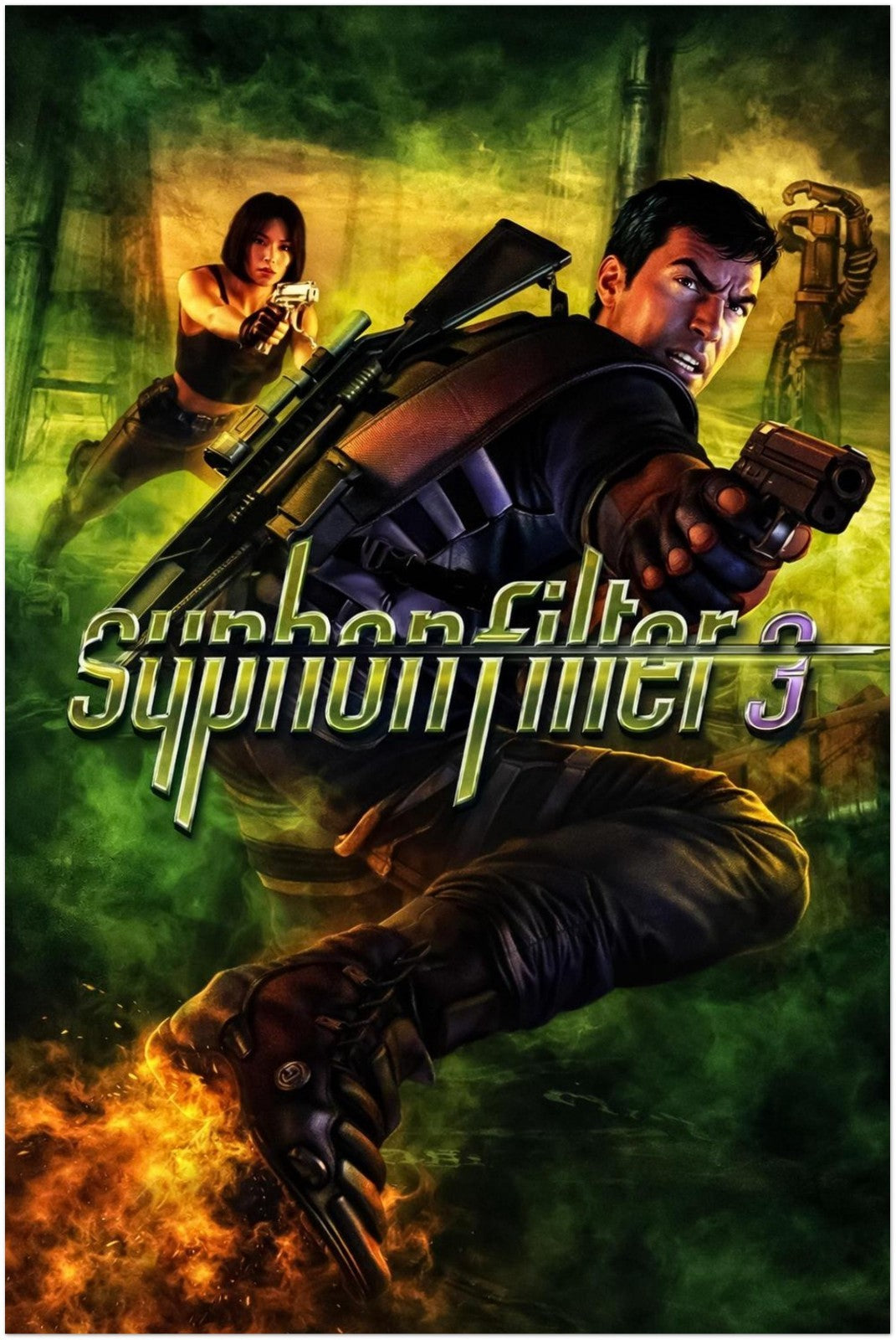 SYPHON FILTER 3 POSTER – PLAYSTATION 911 EDITION COVER ART PRINT