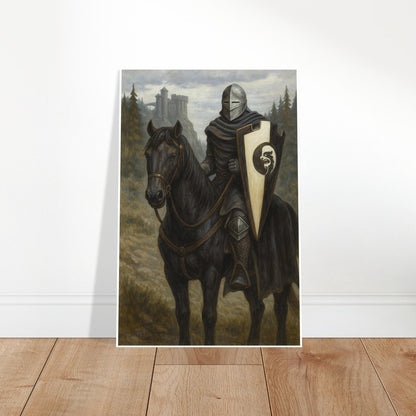BLACK KNIGHT MAGIC THE GATHERING INSPIRED MEDIEVAL WARRIOR FANTASY POSTER 2