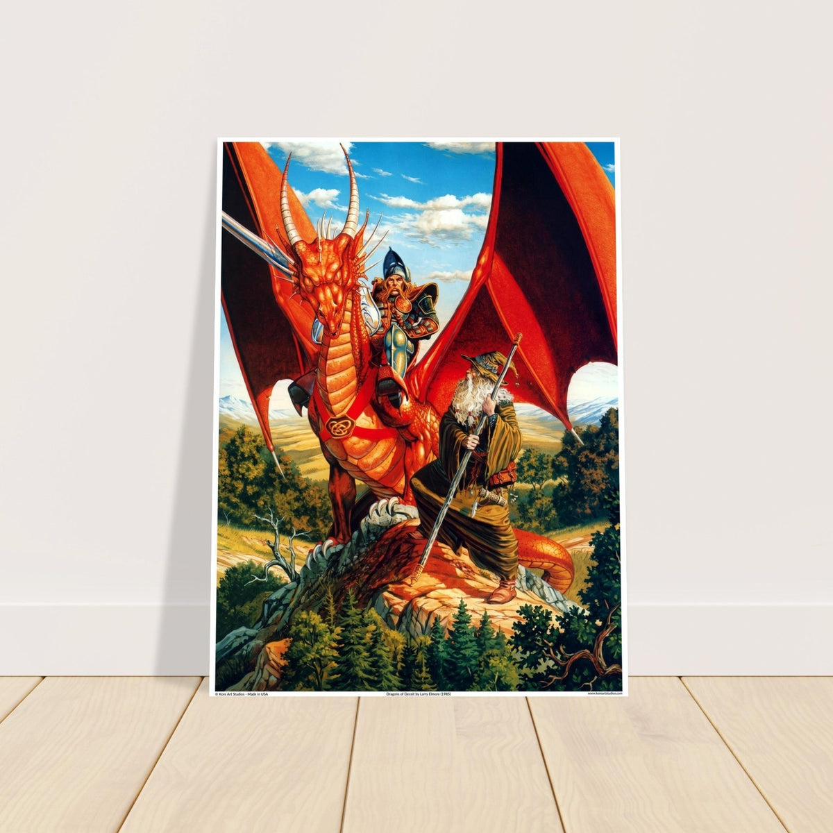 Dragons of Deceit - Dragon Highlord Verminaard & Ember by Larry Elmore (1985) 2