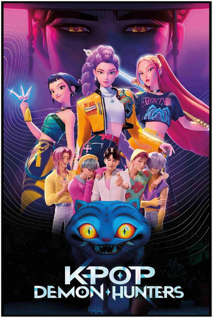 K-POP DEMON HUNTERS POSTER – ANIME KPOP GIRLS WALL ART PRINT UNFRAMED